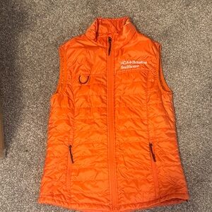 HCA Houston healthcare Orange Puffer Vest with Logo